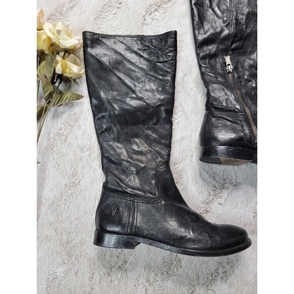 Frye Anna Inside Zip Supple Genuine Leather Worn In Look Boots Size 6.5 - Picture 3 of 13